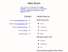 Tablet Screenshot of alexdunn.info